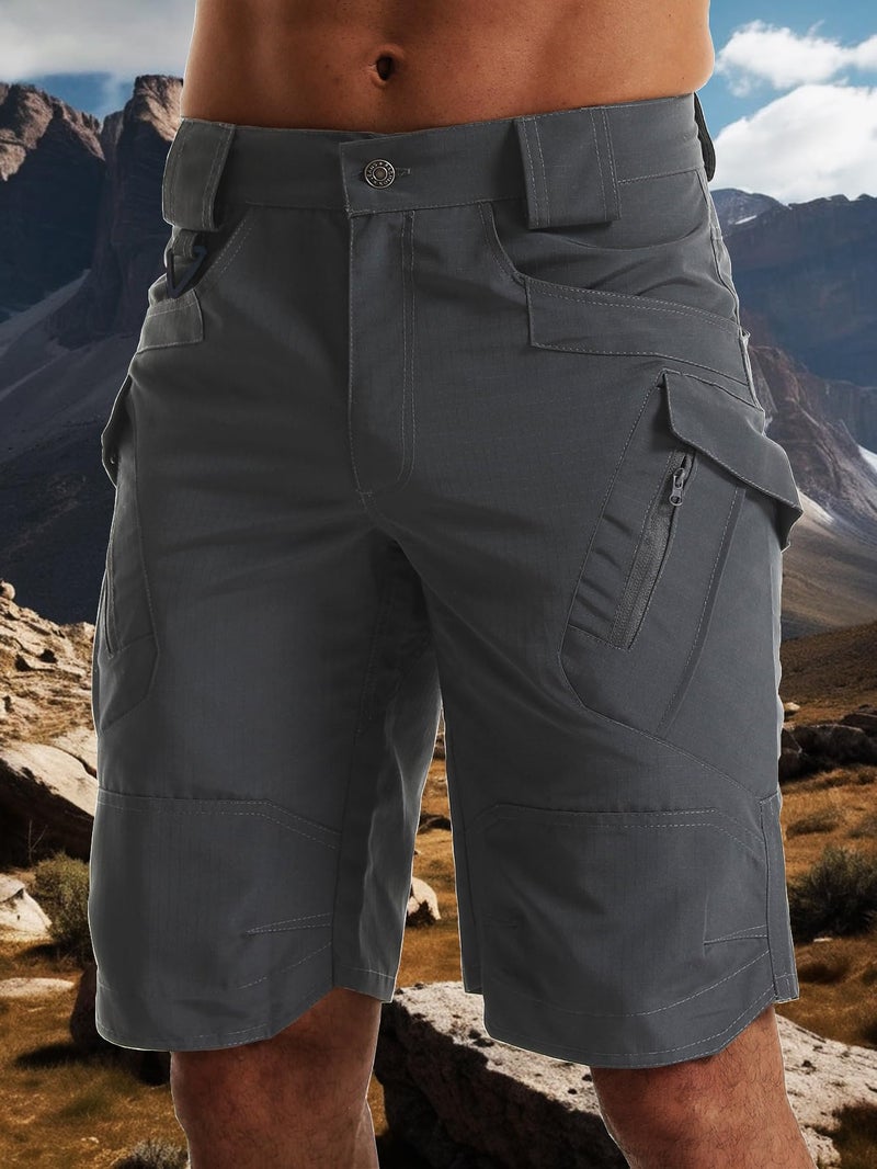 AUTIWITUA Men's Hiking Shorts Waterproof Tactical Cargo Short Pants Quick Dry Work Shorts with Multi Pockets(No Belt) - Image 3