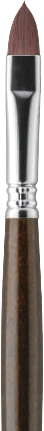 Escoda Primera Series 4160 Artist Oil and Acrylic Paint Brush Synthetic Maroon Teijin Filament Filbert Size 26 - Image 2