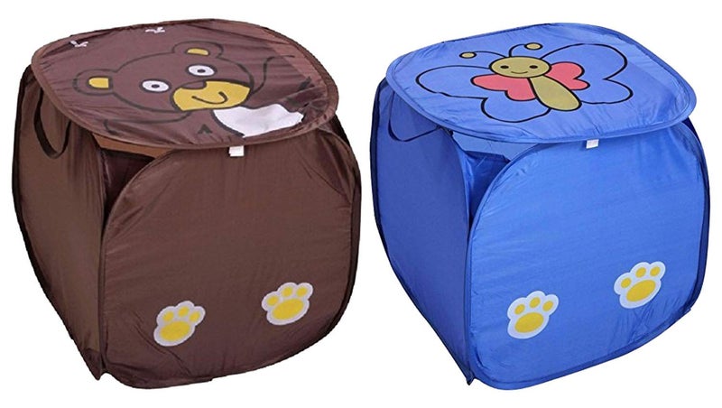 Kuber Industries Polyester 2 Piece Square Laundry BagBasket MultiCTKTC26067 - Image 1