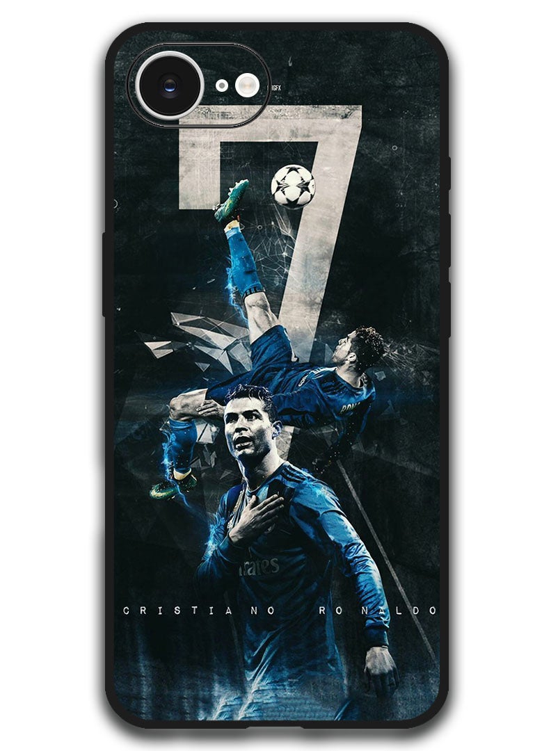 Theodor Case Compatible with Apple iPhone 16e 6.1 Inch Protection Shockproof Bumper Cover - Ronaldo (6) - Image 1