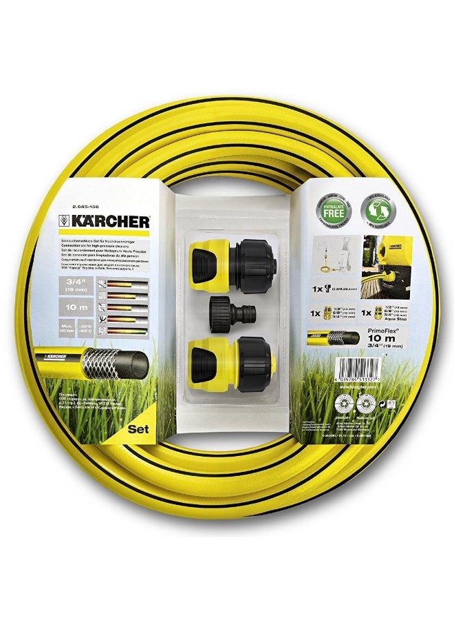 KARCHER PrimoFlex High Pressure Cleaning Washer Hose Set Yellow and Black 10 m JE2.645-156 - Image 1