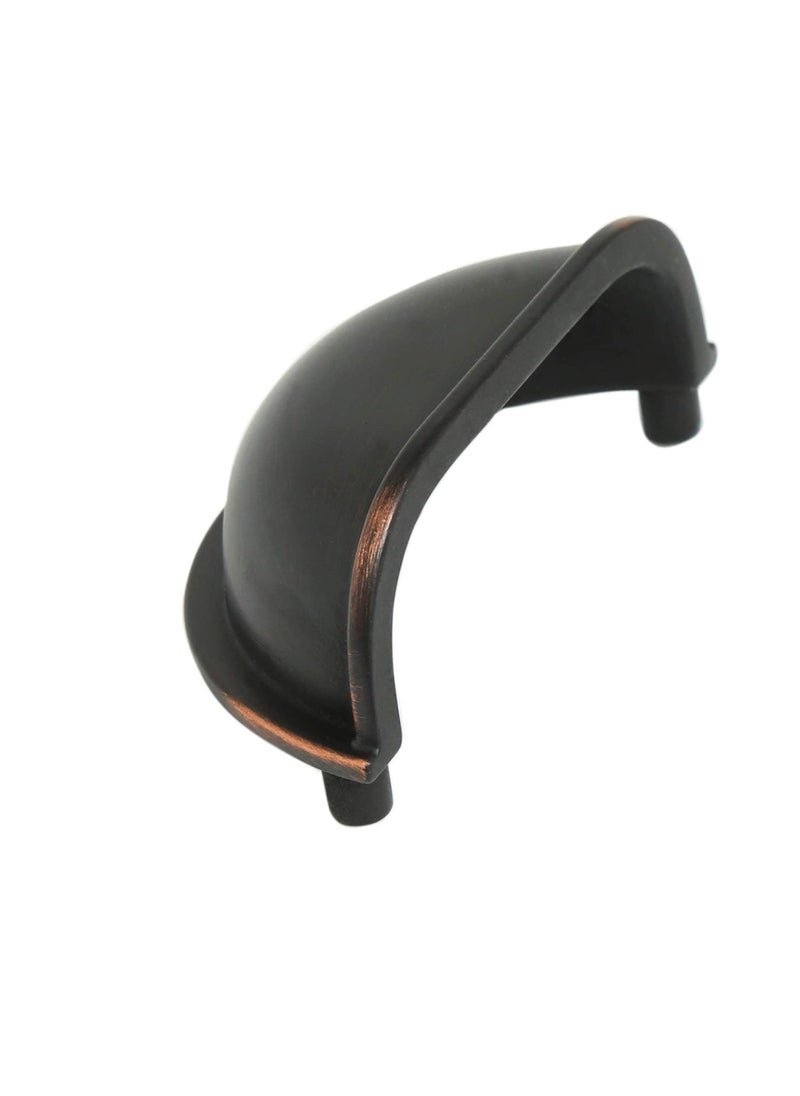 ORB FINISH ZINC DRAWER PULL HANDLE HALF MOON PLAIN CC-76MM