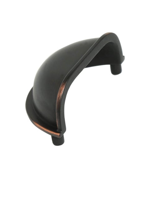 ORB FINISH ZINC DRAWER PULL HANDLE HALF MOON PLAIN CC-76MM