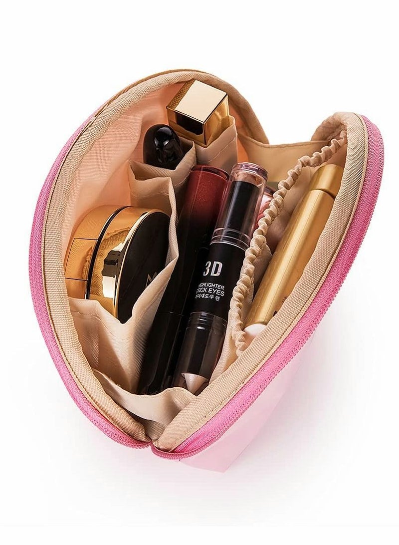 Bluejw Cosmetic Bag, Waterproof Small, Travel Makeup Pouch, , Portable Brush Organizer, Cute Coin Purse for Women Toiletry Bags (PINK) - Image 1