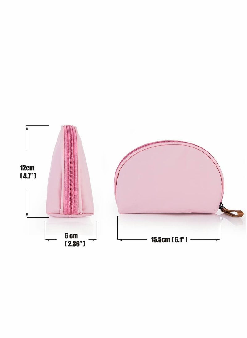 Bluejw Cosmetic Bag, Waterproof Small, Travel Makeup Pouch, , Portable Brush Organizer, Cute Coin Purse for Women Toiletry Bags (PINK) - Image 3