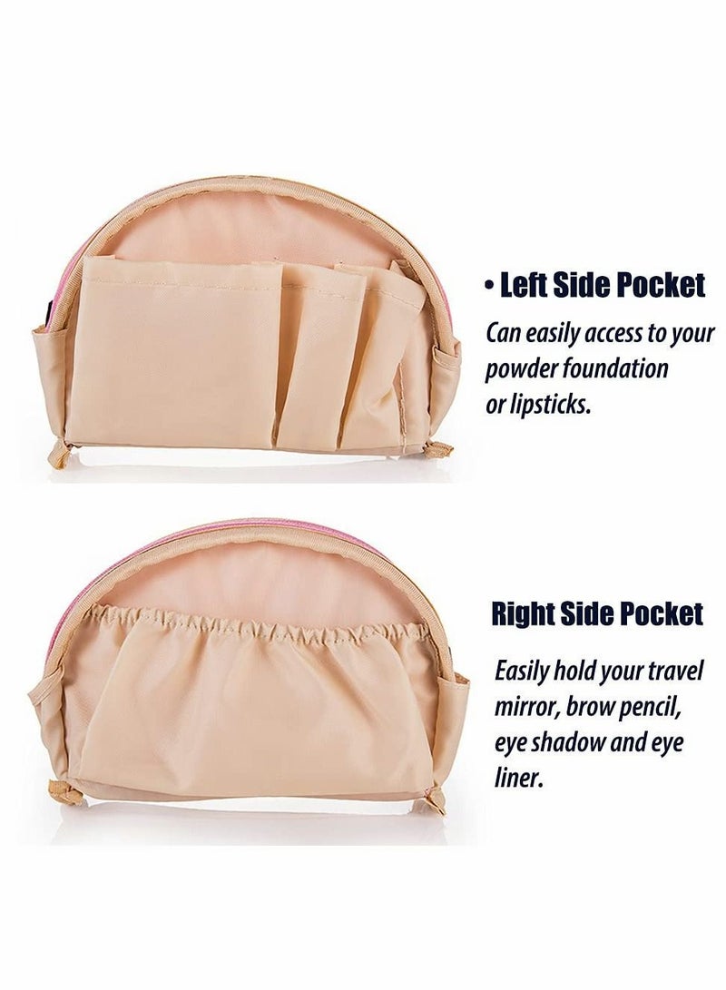 Bluejw Cosmetic Bag, Waterproof Small, Travel Makeup Pouch, , Portable Brush Organizer, Cute Coin Purse for Women Toiletry Bags (PINK) - Image 4