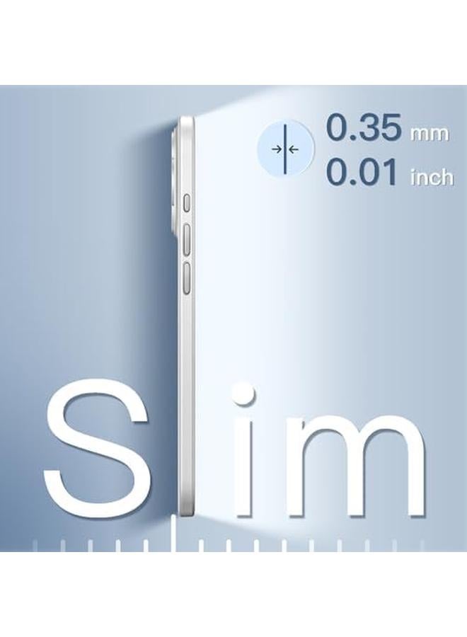 Jetech Ultra Slim 0.35Mm Thin Case For Iphone 14 Pro 6.1 Inch Camera Lens Cover Full Protection Lightweight Matte Finish Pp Hard Minimalist Case Support Wireless Charging White - Image 3