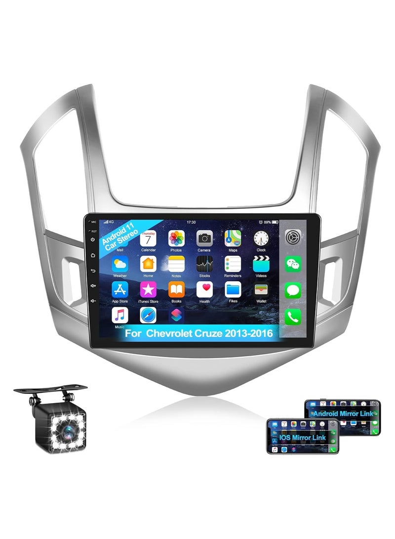 Android Screen For Chevrolet Cruze 2012 To 2015 2GB RAM 32GB Memory Support Apple Carplay Android Auto Full HD Touch Screen 9 Inch built In Bluetooth USB Radio WiFi Play Store Backup Camera included - Image 1