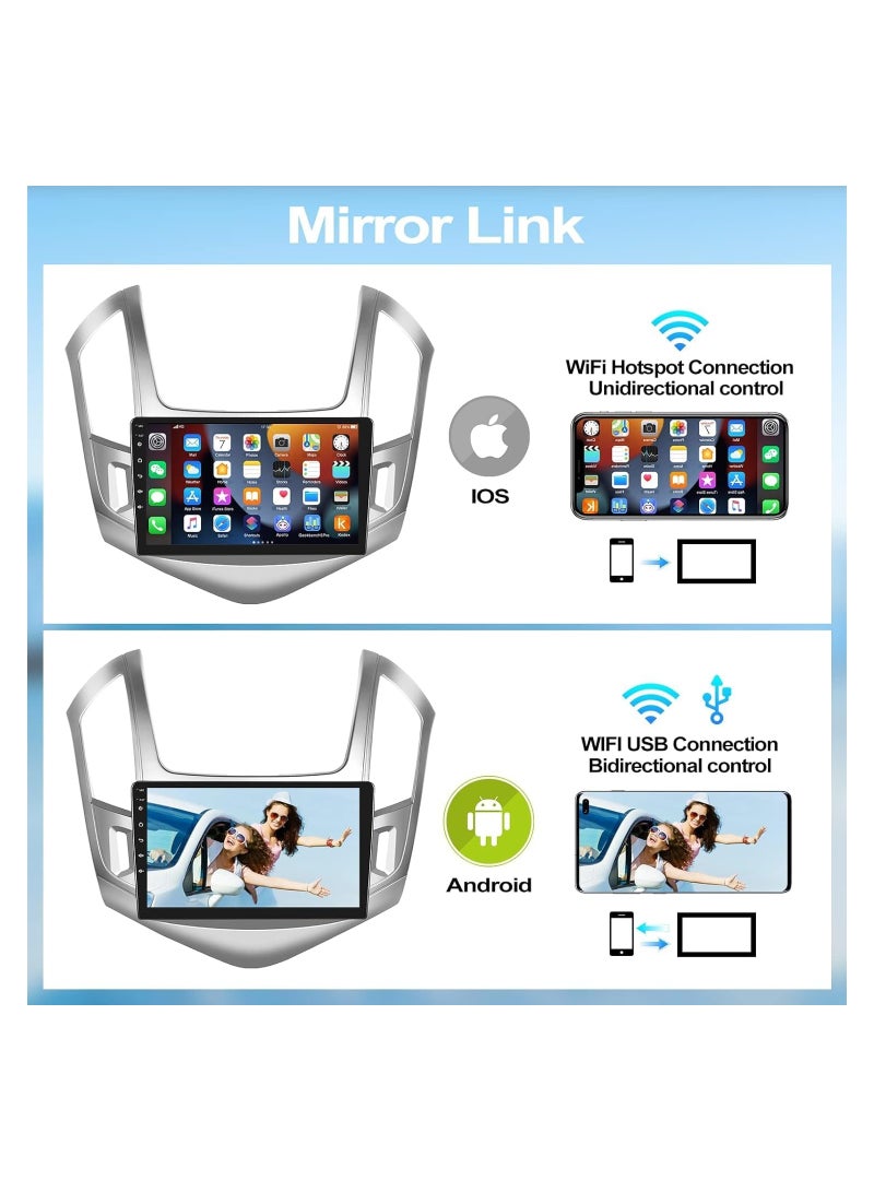 Android Screen For Chevrolet Cruze 2012 To 2015 2GB RAM 32GB Memory Support Apple Carplay Android Auto Full HD Touch Screen 9 Inch built In Bluetooth USB Radio WiFi Play Store Backup Camera included - Image 3