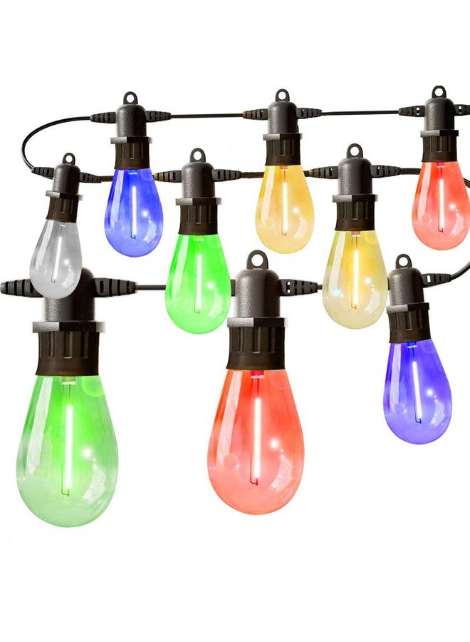 fizzytech أضواء خيوط فيزيتيك الخارجية 10 متر 20 لمبة مقاومة للكسر قابلة للتوصيل مضادة للماء للإضاءة المعلقة للحديقة، الشرفة، زينة الحفلات للديكور المنزلي (متعددة الألوان) - Image 2