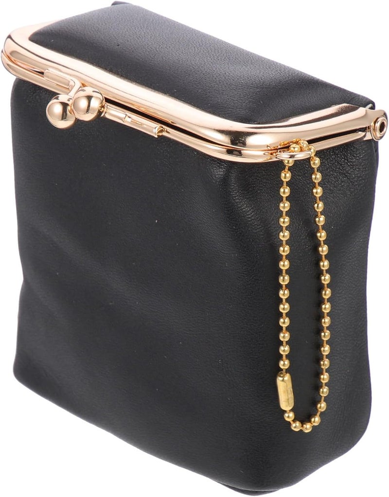 iplusmile Portable Lipstick Case for Women Mini Square Pocket Lipstick Holder with Buckle Black Decorative for Travel and Daily Touch-up - Image 1