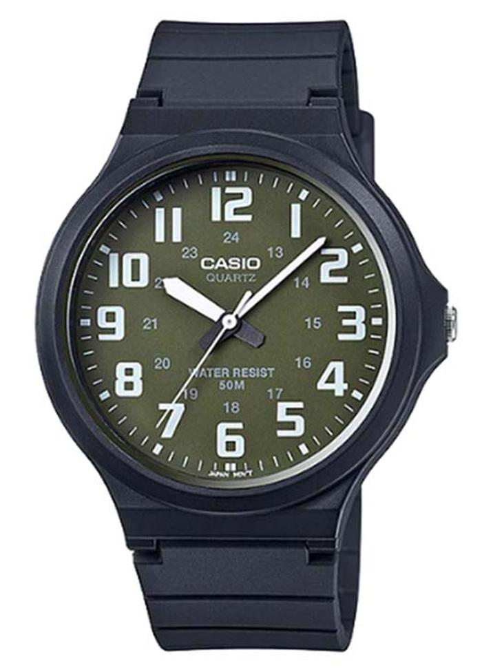 CASIO Men Resin Analog Wrist Watch MW-240-3BVDF - 44 mm - Black - Image 1