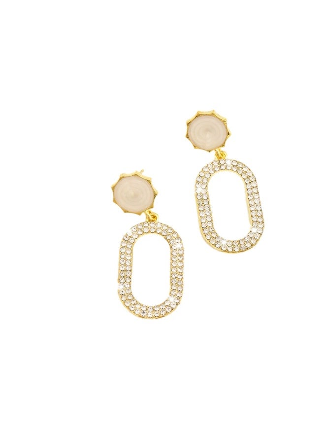 Goolsky Korean Style Pearl Bowknot Stud Earrings – Elegant Crystal Inlaid Ribbon Design, Chic & Feminine Jewelry, Pearl Bow & Crystals, Daily Wear/Dates - Image 3