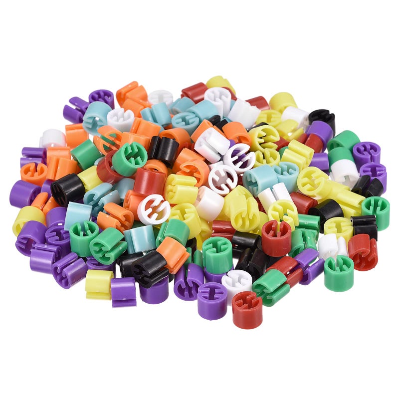 MECCANIXITY MECCANIXITY Clothes Hanger Marker Blank Fit 35mm Rod for Garment Color Coding 8 Color Count 200 