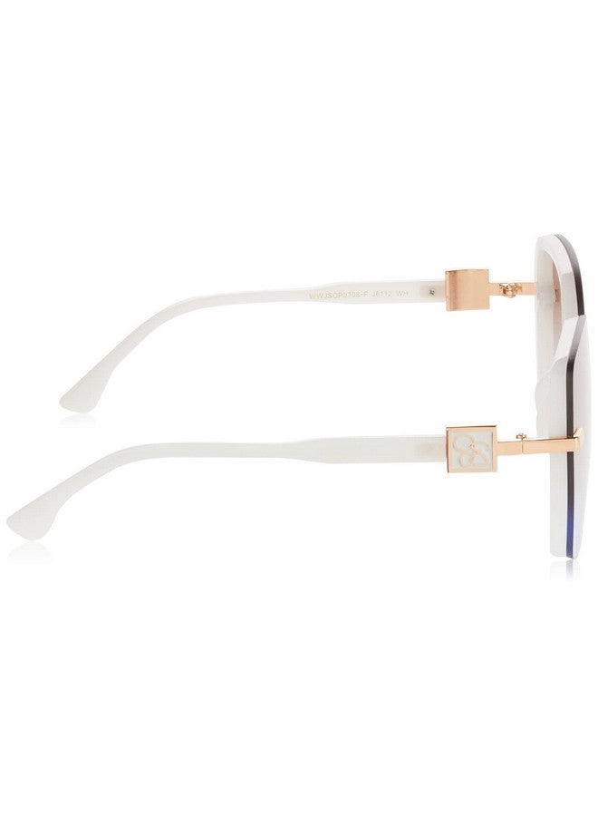 Jessica Simpson Womens J6112 Oversized Square Sunglasses With 100% Uv Protection. Glam Gifts For Her 64 Mm White 64 Mm Us - Image 3