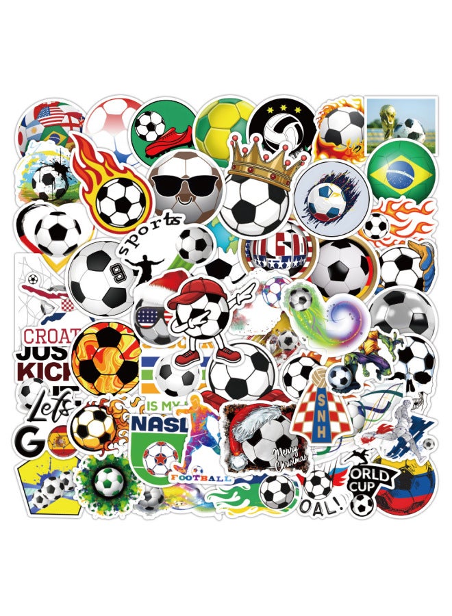 300 Pieces Of World Cup Football Stickers, Sports Star Decoration Stickers For Cars, Water Bottles, And Guitars