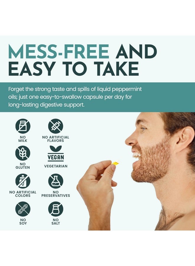 Maxi Health كبسولات زيت النعناع من ماكسي هيلث | حبوب زيت النعناع مع الزنجبيل العضوي والشمر | كبسولة إطلاق مؤجل | مكمل النعناع لدعم الهضم والغثيان والغازات والانتفاخ والجهاز الهضمي (60 كبسولة) - Image 4