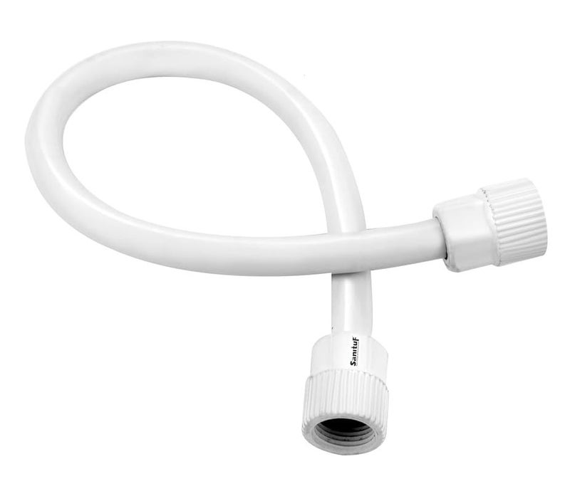 Cloudtail Cloudtail Connection PipeReplacement TubeHoseFlexibleLight Weight With BoltIdeal For KitchenBathroomHealth FaucetGeyserRo PourifierMaterial PtmtPlasticColor WhiteSize 24Set Of 1  - Image 1
