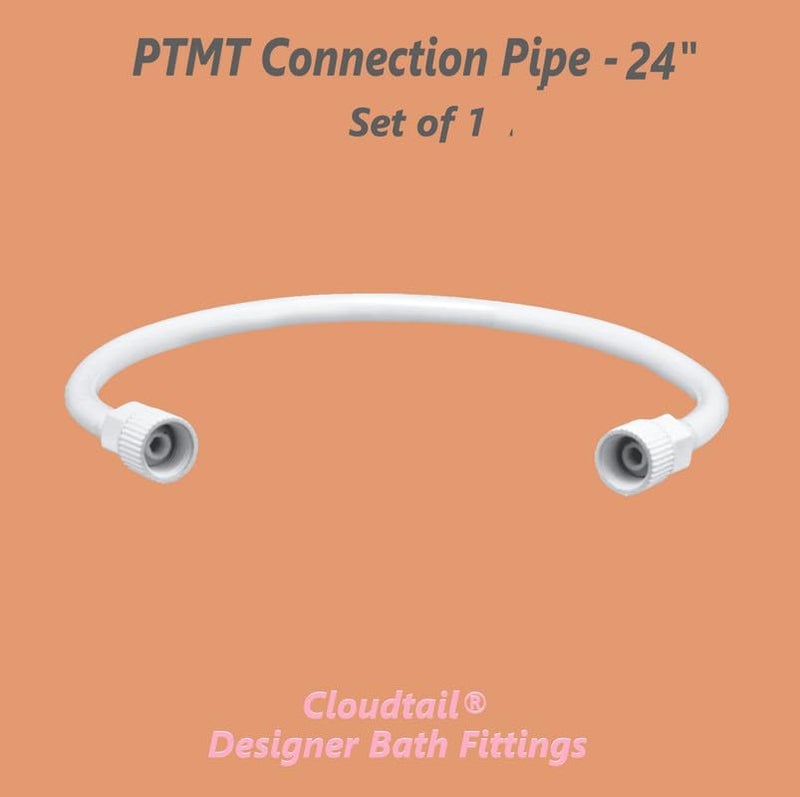 Cloudtail Cloudtail Connection PipeReplacement TubeHoseFlexibleLight Weight With BoltIdeal For KitchenBathroomHealth FaucetGeyserRo PourifierMaterial PtmtPlasticColor WhiteSize 24Set Of 1  - Image 2