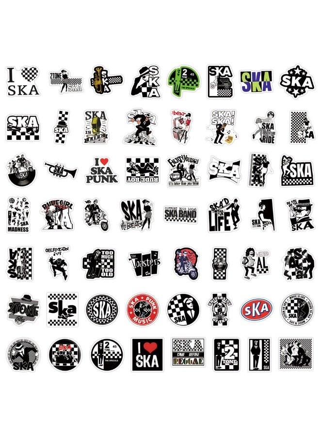 NIBEMINENT 55 Pcs Ska Deco Kit Waterproof Stickers, High Definition Printing Bright Colors, Suitable for Laptop Skateboard Luggage Water Bottle Guitar DIY - Image 3