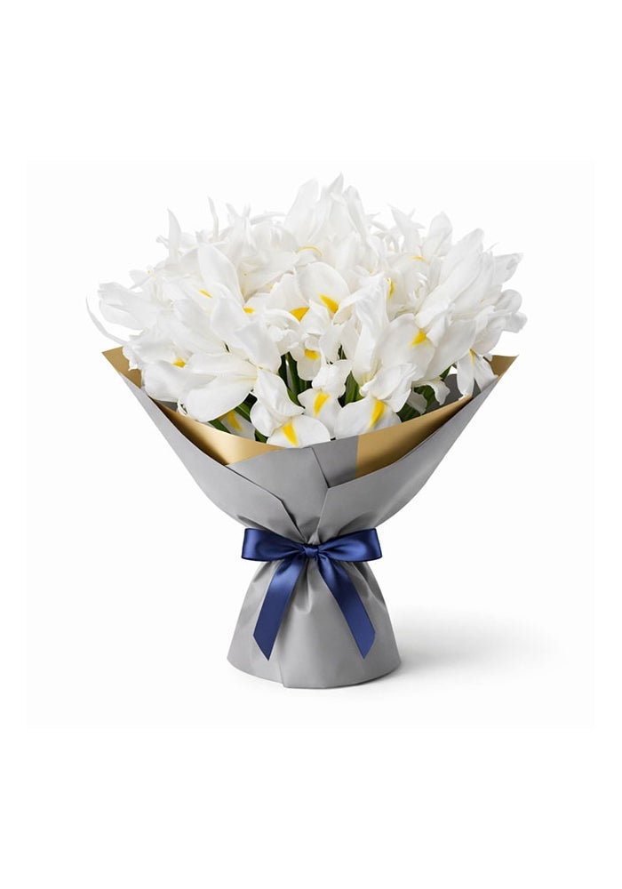 Iris White, White - 15 Stems, Netherlands
