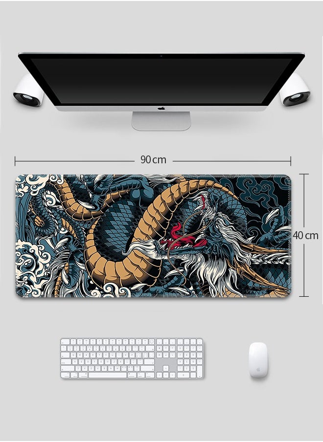 Golivn - Large Mouse Pad Extended Mouse Pad Non-Slip Rubber Base Gaming Mouse pad Office Desk Mat Desk Pad Smooth Cloth Surface Keyboard Mouse Pads Dragon - Image 1
