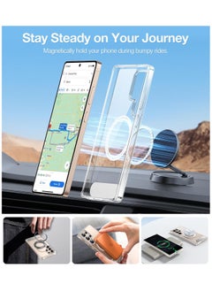 TORRAS Strong Magnetic & Seamless Stand for Samsung Galaxy S25 Ultra Case for MagSafe, Mil-Grade Drop Protection, Adjustable Kickstand for Samsung Galaxy S25 Ultra Case, Anti-Yellowing Diamond Clear  - Image 4