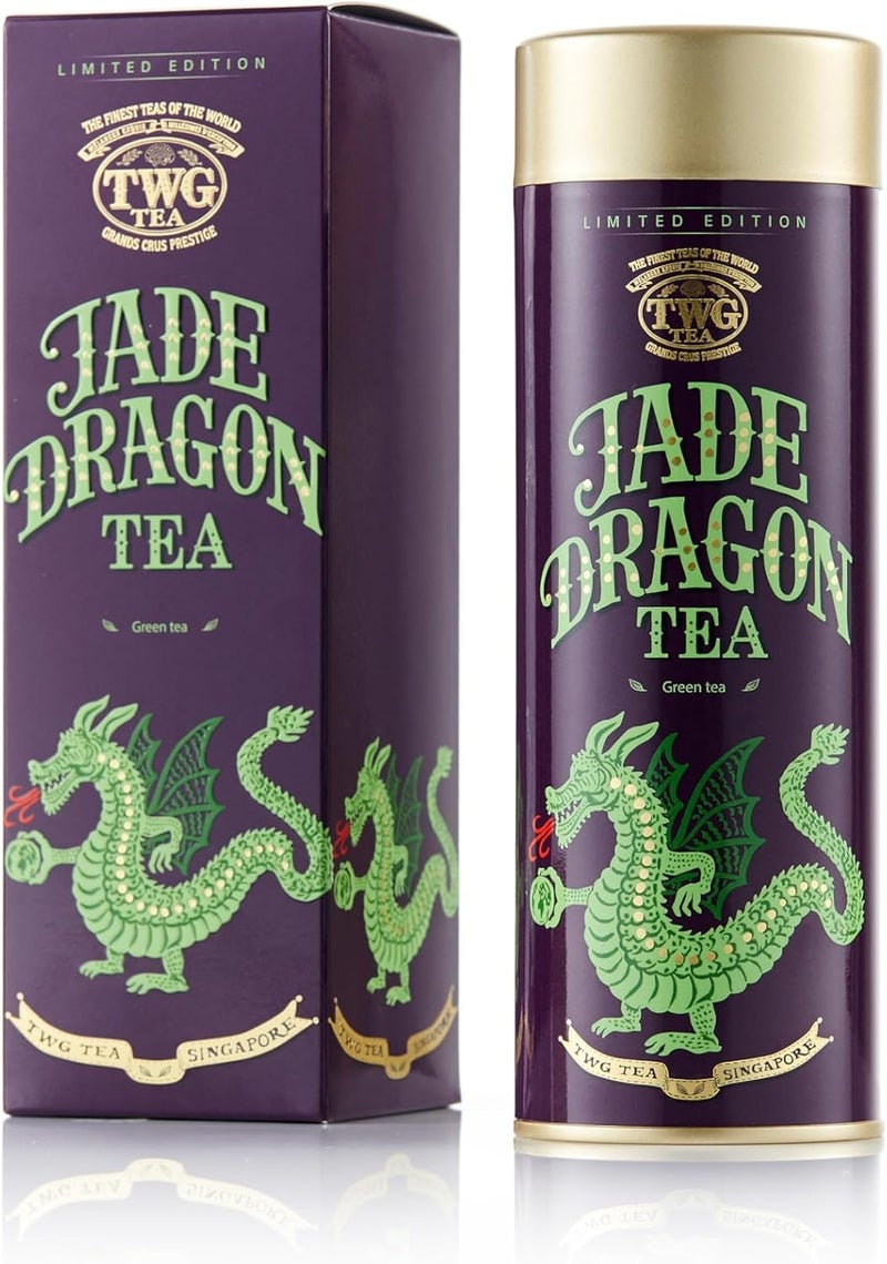 TWG Tea Jade Dragon Green Tea - Intense & Flavourful Haute Couture Tin, 100g - Image 1