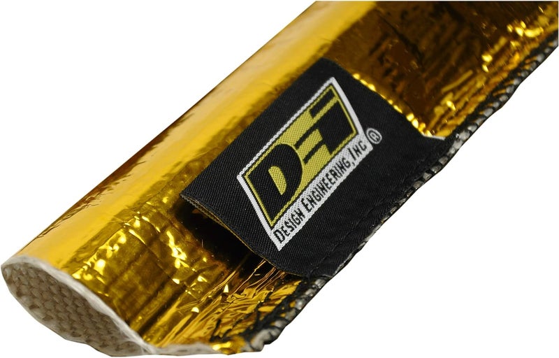 Design Engineering 10918 Heat Sheath Gold 2-1/4" I.D. x 36" Line Sleeving Hi-Temp Protection up to 800°F - Image 3
