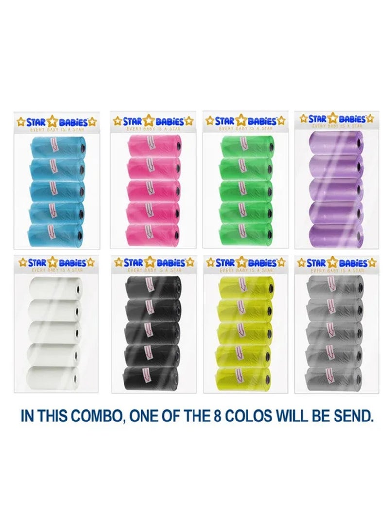 STAR BABiES Combo Pack Scented Bag Pack Of 10 With Dispsoable Towel Pack Of 3   Yellow - Image 4