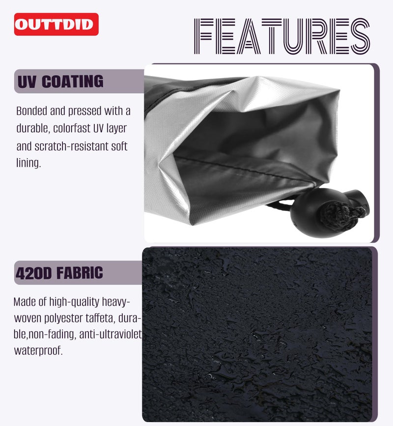 OUTTDID Side Mirror Covers and Windshield Wiper Covers for Trucks Cars SUVs Vans, 1 Pack Auto Rearview Protection Cover & Windshield Wiper Covers Protect from Ice Snow Frost Dew Rain Bird Poop Side Covers - Image 4