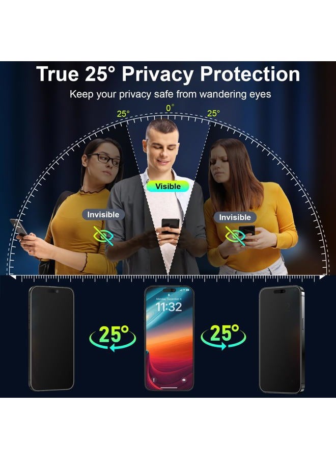 Esanik [2-Pack for iPhone 1 * 7 Pro Matte Privacy Glass Screen Protector, Anti-Glare & Anti-Spy,Anti-Reflection, Smooth as Silk, Military-Grade 9H Hardness,Flawless Fit Tray - Image 2