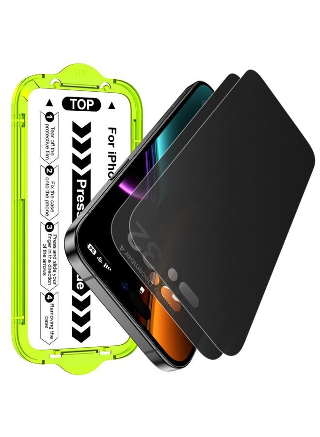 Esanik [2-Pack for iPhone 1 * 7 Pro Matte Privacy Glass Screen Protector, Anti-Glare & Anti-Spy,Anti-Reflection, Smooth as Silk, Military-Grade 9H Hardness,Flawless Fit Tray - Image 1