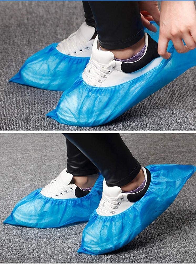 CUFF- SHIELD Water-Proof Shoe Cover (Pack of 100 Pieces, Color-Blue) for Unisex - Image 3