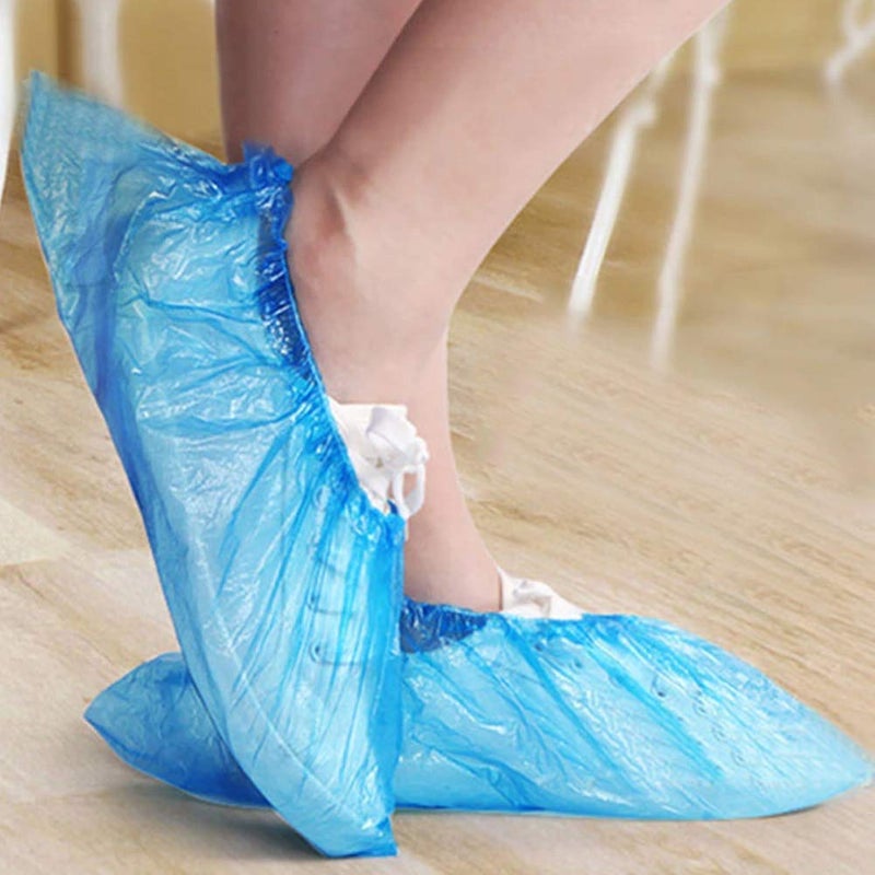 CUFF- SHIELD Water-Proof Shoe Cover (Pack of 100 Pieces, Color-Blue) for Unisex - Image 2