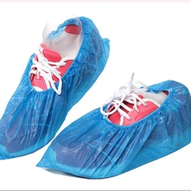CUFF- SHIELD Water-Proof Shoe Cover (Pack of 100 Pieces, Color-Blue) for Unisex - Image 1