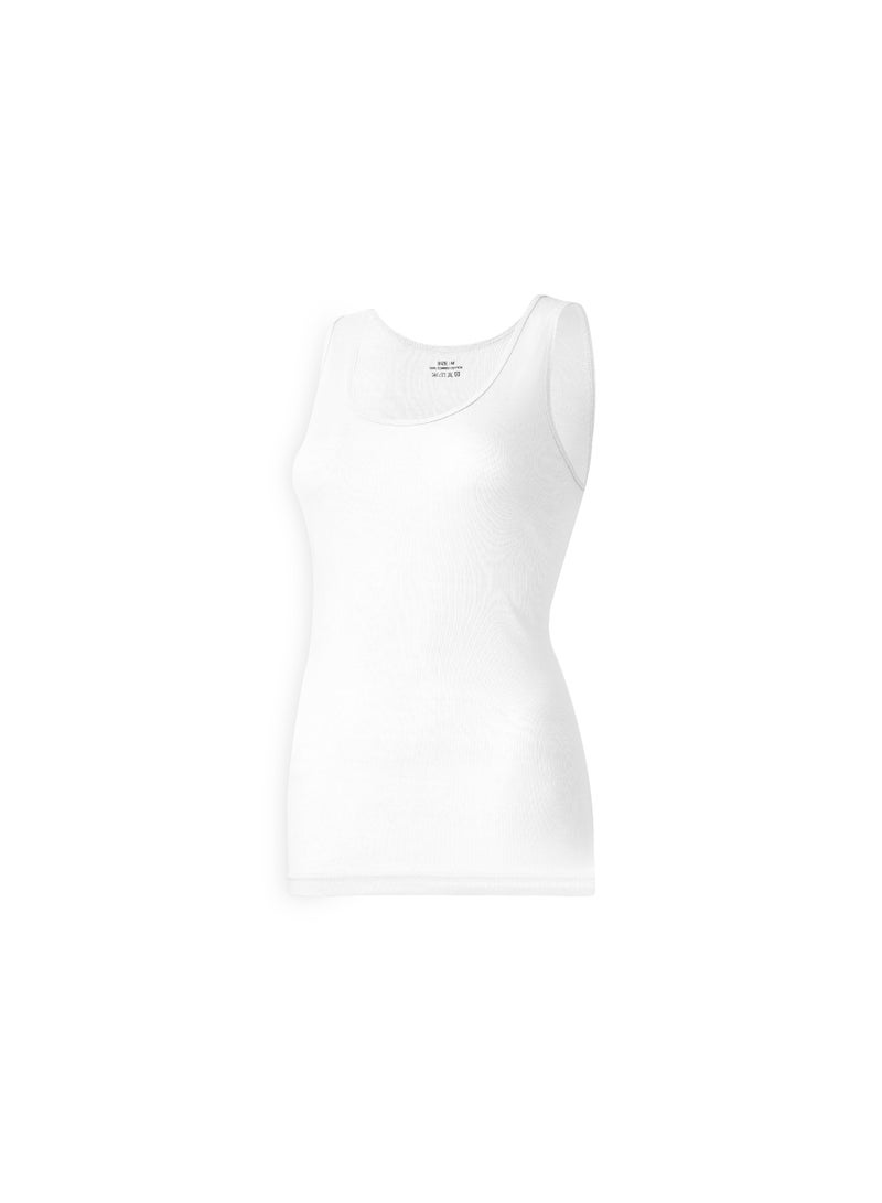 Mariposa Women's Cotton Vest White  2 Pack - Image 4