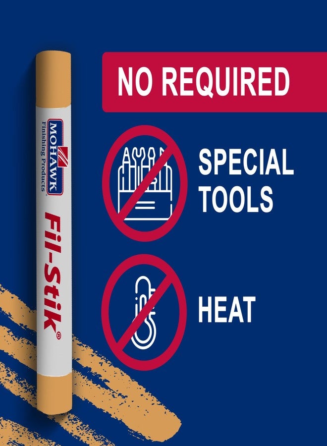 M MOHAWK MOHAWK Finishing Products Fill Stick (Fil-Stik) Putty Stick for Wood Repair (Light Golden Oak)- Rub On Semi-Soft Wax Filler Stick - Image 3