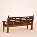 EatingBiting Dollhouse Miniature Doll Bench Couch Sofa with Cushions 112 Dollhouse Miniature Furniture Sofa Wooden Recliner Chair Vintage Sofa Vivid - Image 4