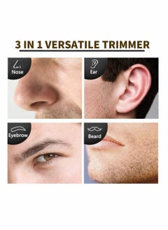 SYOSI Rechargeable Nose Trimmer for Men and Women Ear and Nose Hair Trimmer Professional Painless Eyebrow & Facial Hair Trimmer Nasal Hair Clippers Waterproof Dual Edge Blades Easy Cleansing  - Image 2