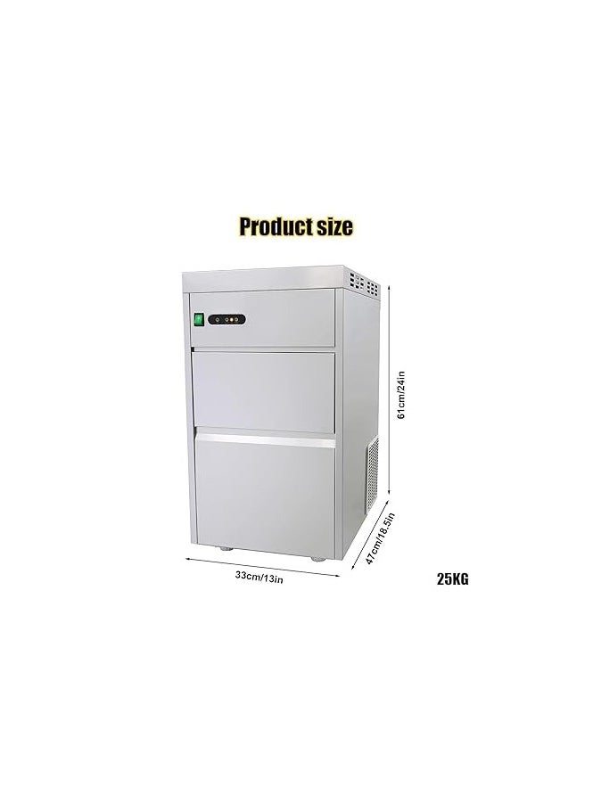AL KHAYAM Commercial Ice Maker Machine,25KG/24H Automatic Ice Making Machine,Portable Electric Flake Ice Maker, Stainless Steel Ice Making Machine with 22LBS Capacity,for Seafood Restaurant Bar Cafe (50kg  - Image 3