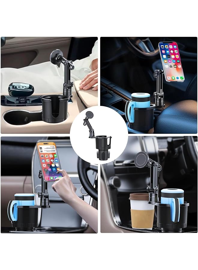 KASTWAVE Magnetic Car Cup Holder With Expandable Adjustable Base - Universal Drink Holder & Phone Stand For All Smartphones And Most Bottles, Stable, Hands-Free Car Mount For Easy Access - Image 3