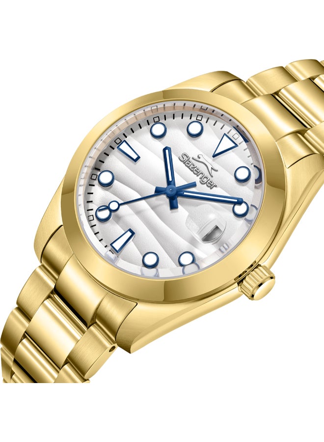 سلازنجر ساعة يد رجالية معدنية بعقارب - Image 5