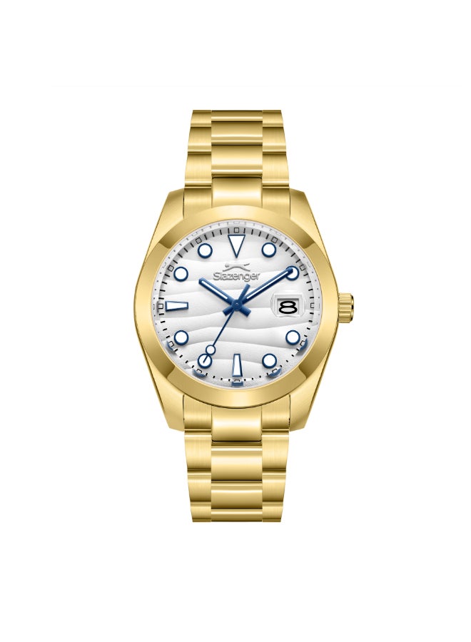 سلازنجر ساعة يد رجالية معدنية بعقارب - Image 1