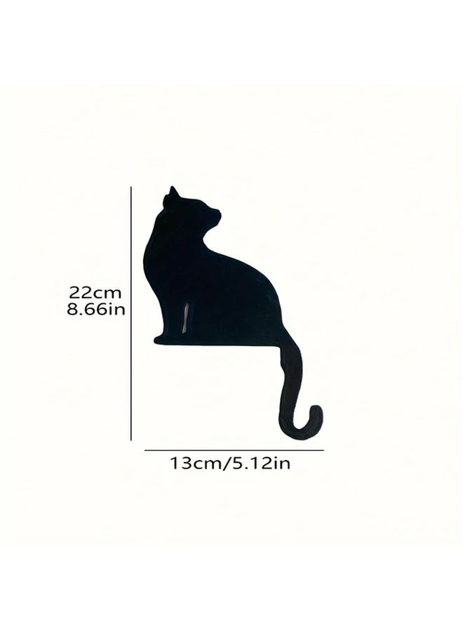 Spooky Halloween Cat Door Decoration Corner Feathere Free Party Accessory 1pc - Image 5