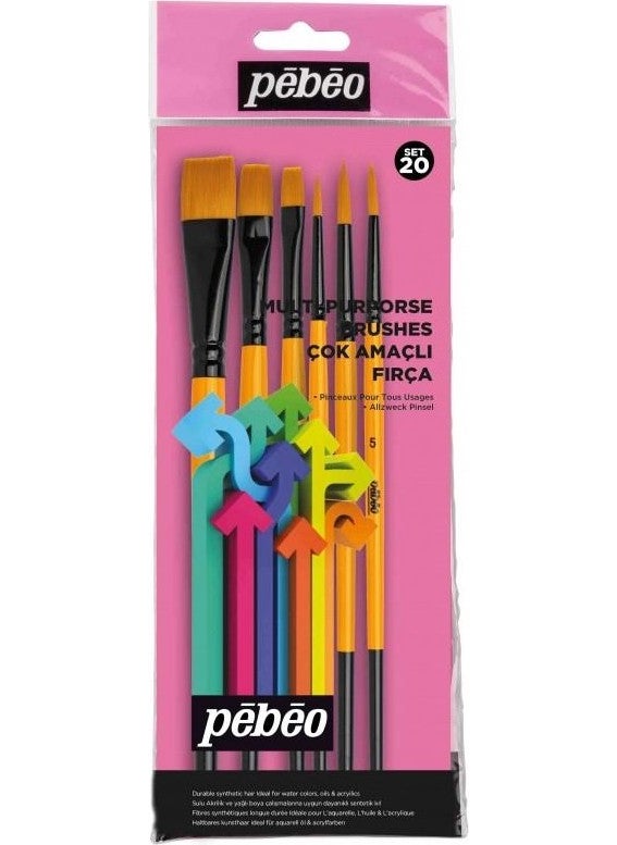 Pebeo Brush Set 6" Set-20 