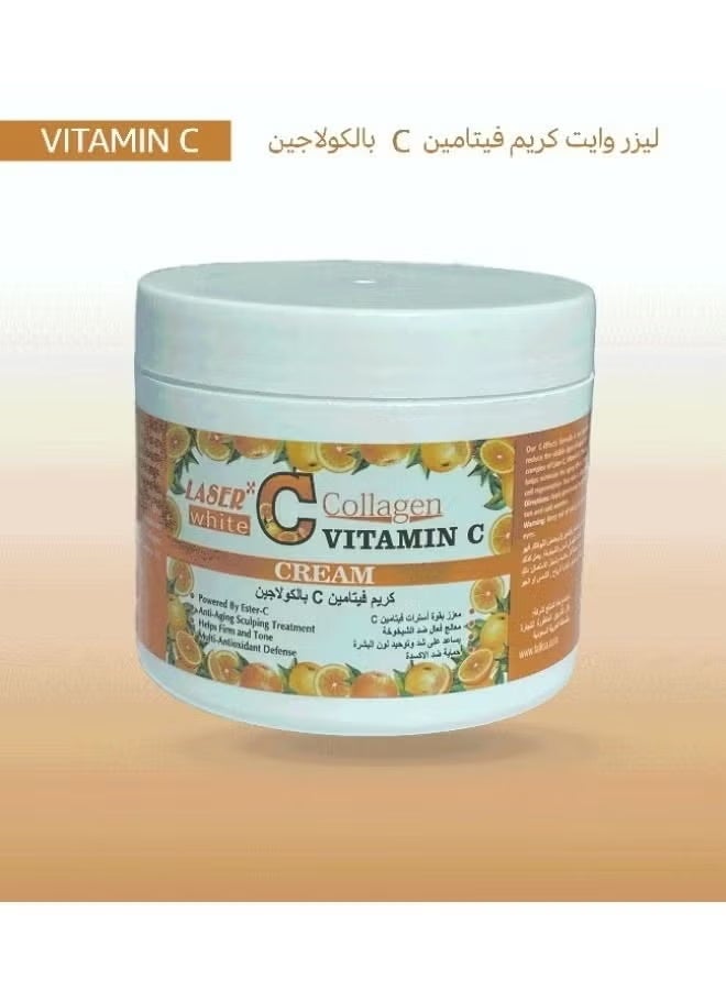 ليزر وايت عبوتان كريم فيتامين سي بالكولاجين للتفتيح ولمقاومة علامات التقدم في السن للوجه 113 جرام - Image 3