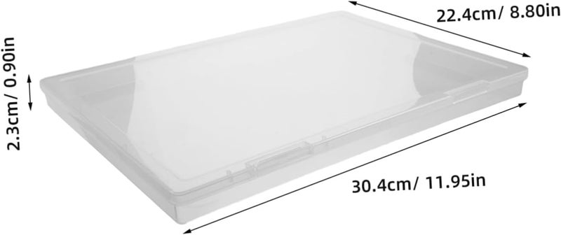 TEHAUX Plastic Storage Box Lids Rectangular Containers for Scrapbook Art Supplies Board Games and Important Documents Plastic Bins for Easy Visibility - Image 2