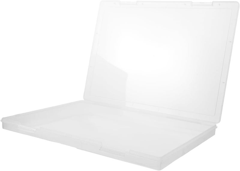TEHAUX Plastic Storage Box Lids Rectangular Containers for Scrapbook Art Supplies Board Games and Important Documents Plastic Bins for Easy Visibility - Image 1
