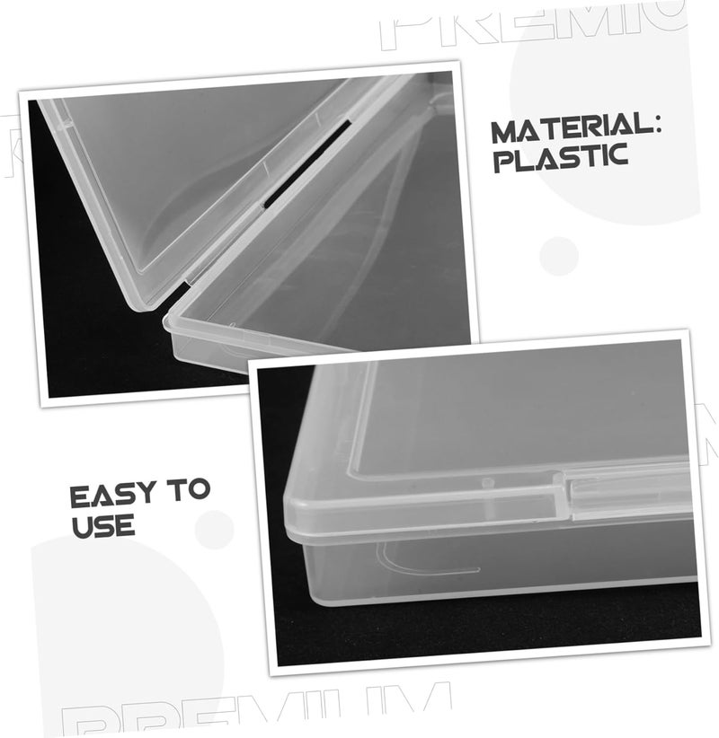 TEHAUX Plastic Storage Box Lids Rectangular Containers for Scrapbook Art Supplies Board Games and Important Documents Plastic Bins for Easy Visibility - Image 3